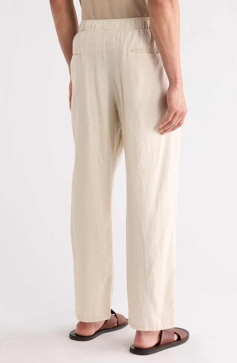 DENIM AND FLOWER Sand Linen Pants, Alternate, color, Sand