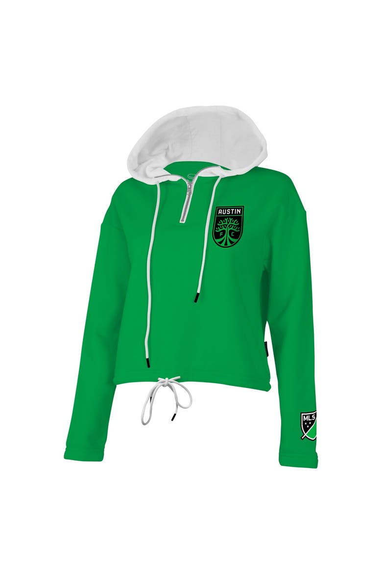 Women's Stadium Essentials Green Austin FC Game Plan Quarter-Zip Hoodie, Alternate, color, Green