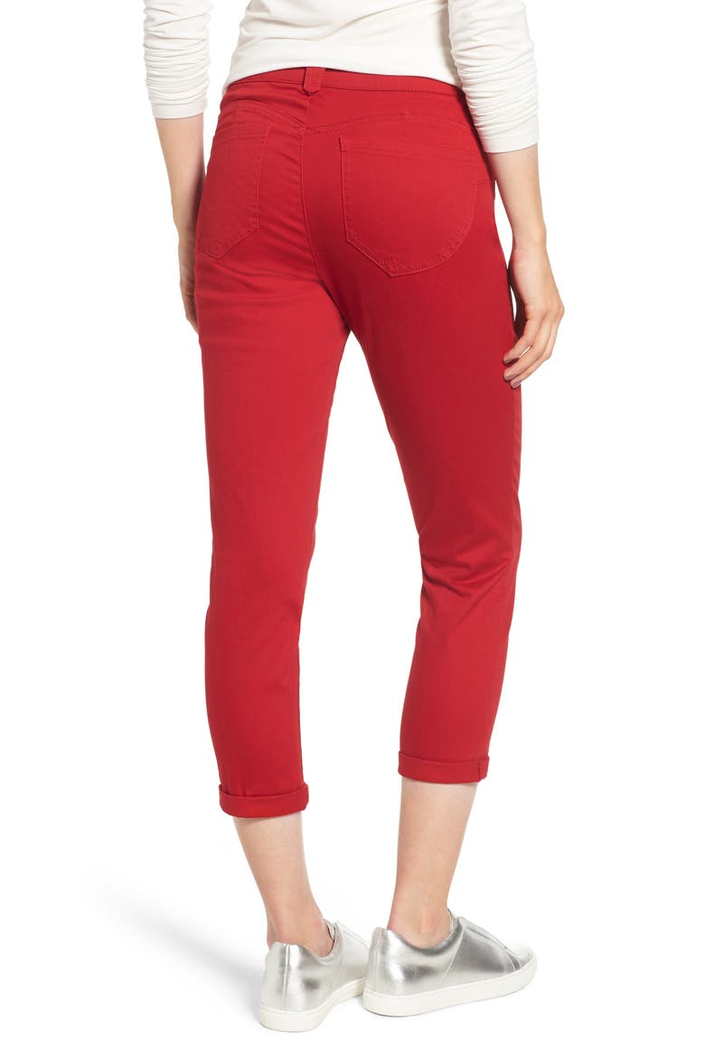 Ab-Solution Crop Skinny Pants (Nordstrom Exclusive), Alternate, color, TOMATO