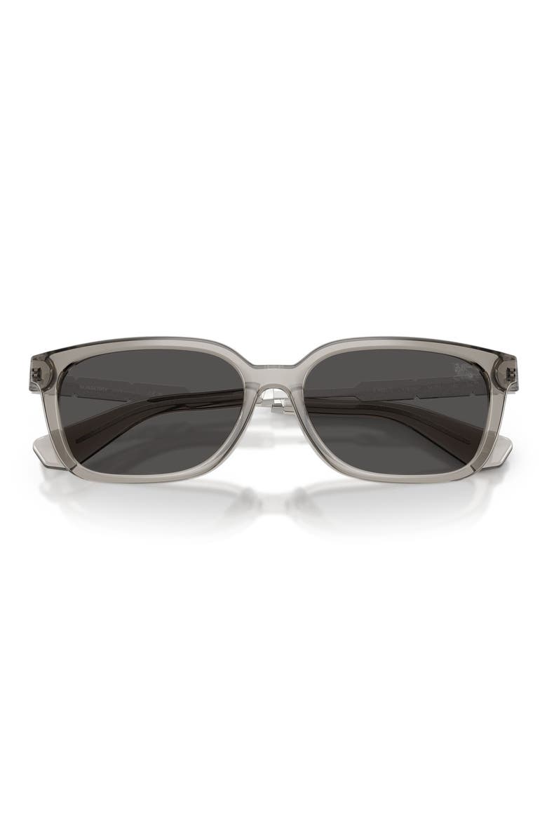 54mm Rectangular Sunglasses, Alternate, color, GREY / DARK GREY