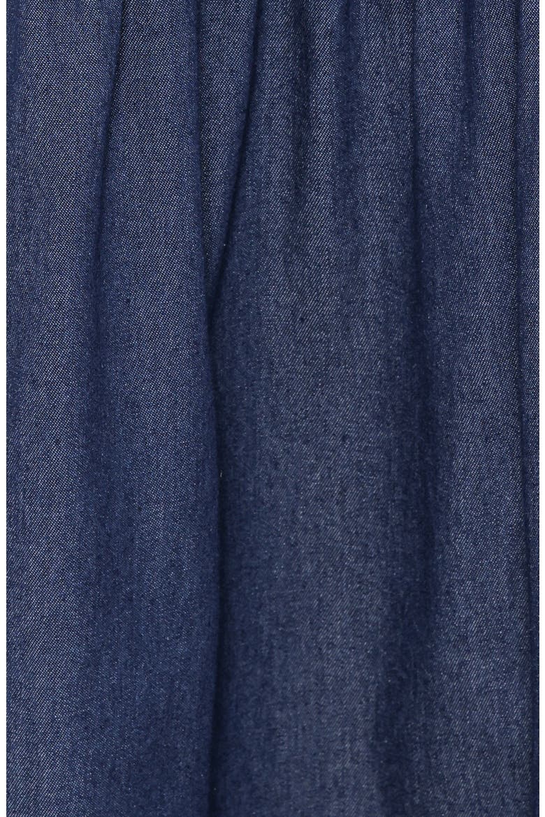 Meadow Denim Midi Skirt, Alternate, color, DARK WASH