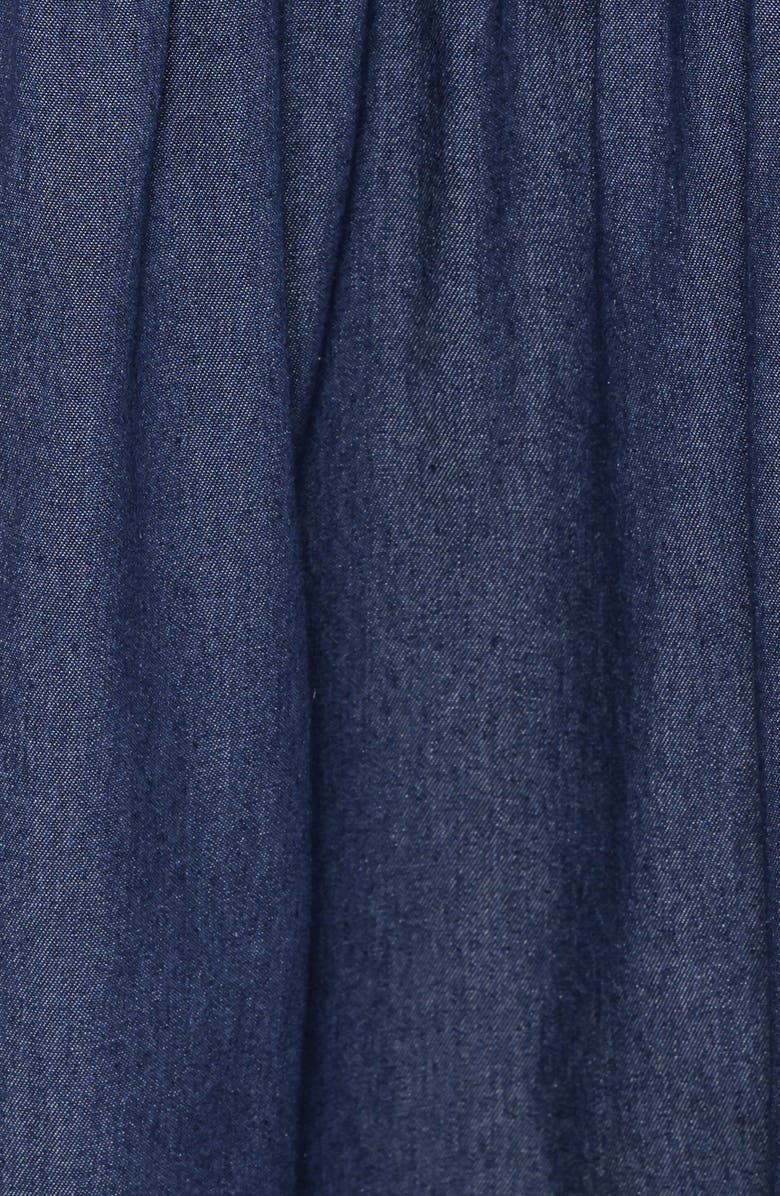 Petal & Pup Meadow Denim Midi Skirt, Alternate, color, Dark Wash