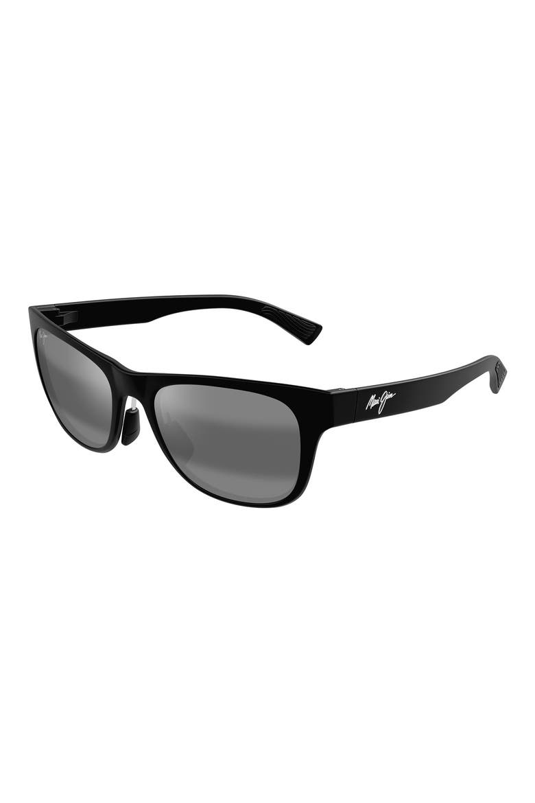 Kapeau 54mm PolarizedPlus2® Rectangular Sunglasses, Alternate, color, MATTE BLACK/ NEUTRAL GREY