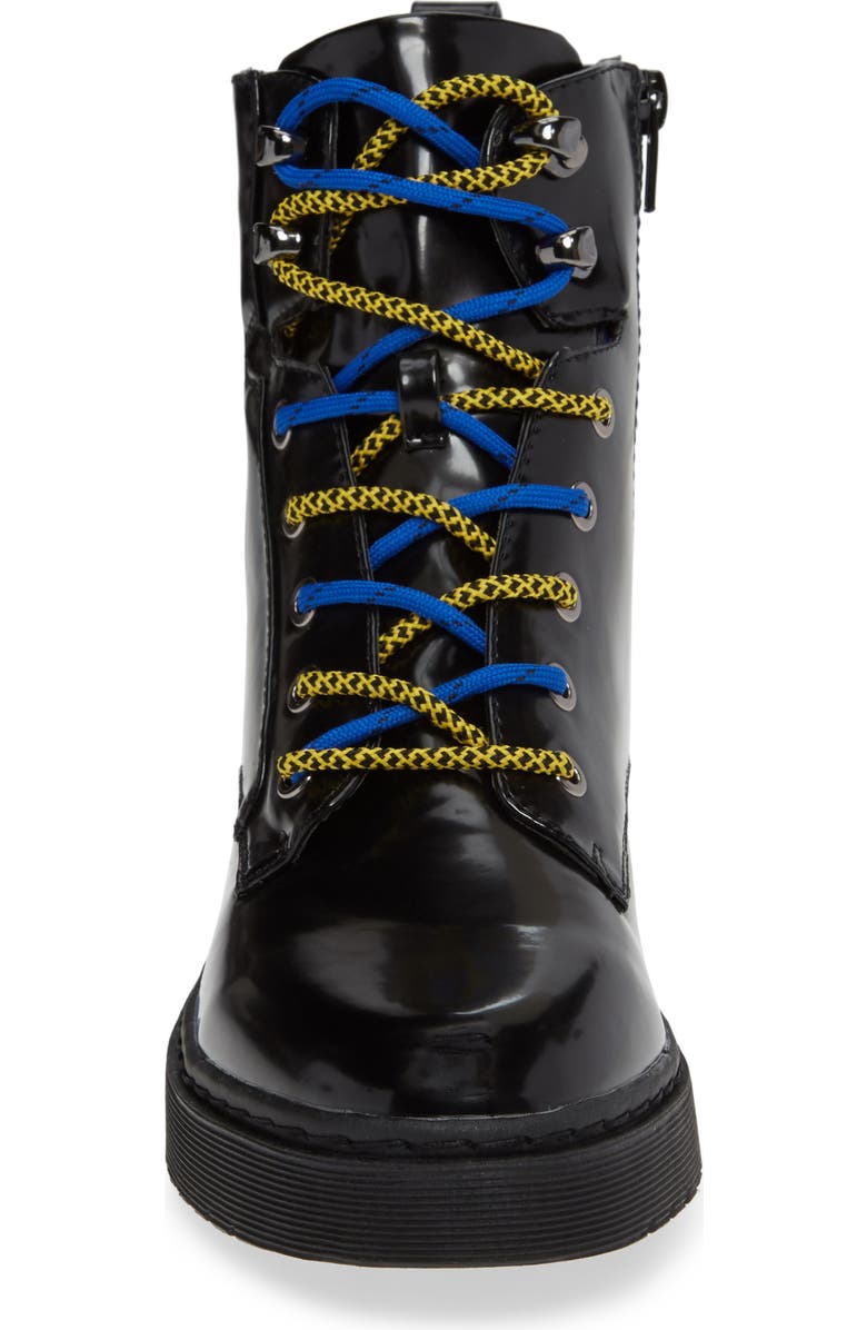 Topshop Krunch Lace-Up Bootie, Alternate, color,