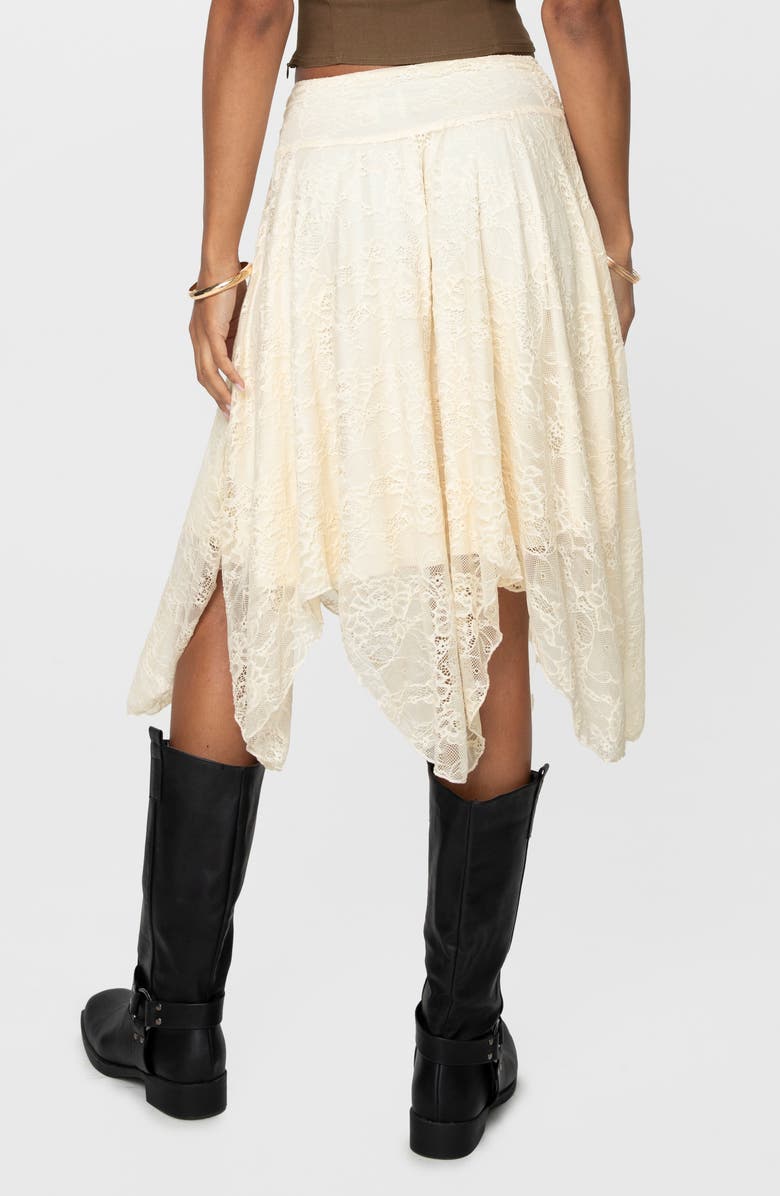 Princess Polly Enless Lace Midi Skirt, Alternate, color, Cream