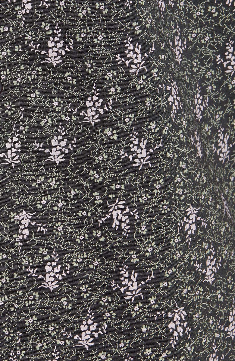 RVCA Monkberry Floral Print Short Sleeve Button-Up Shirt, Alternate, color,