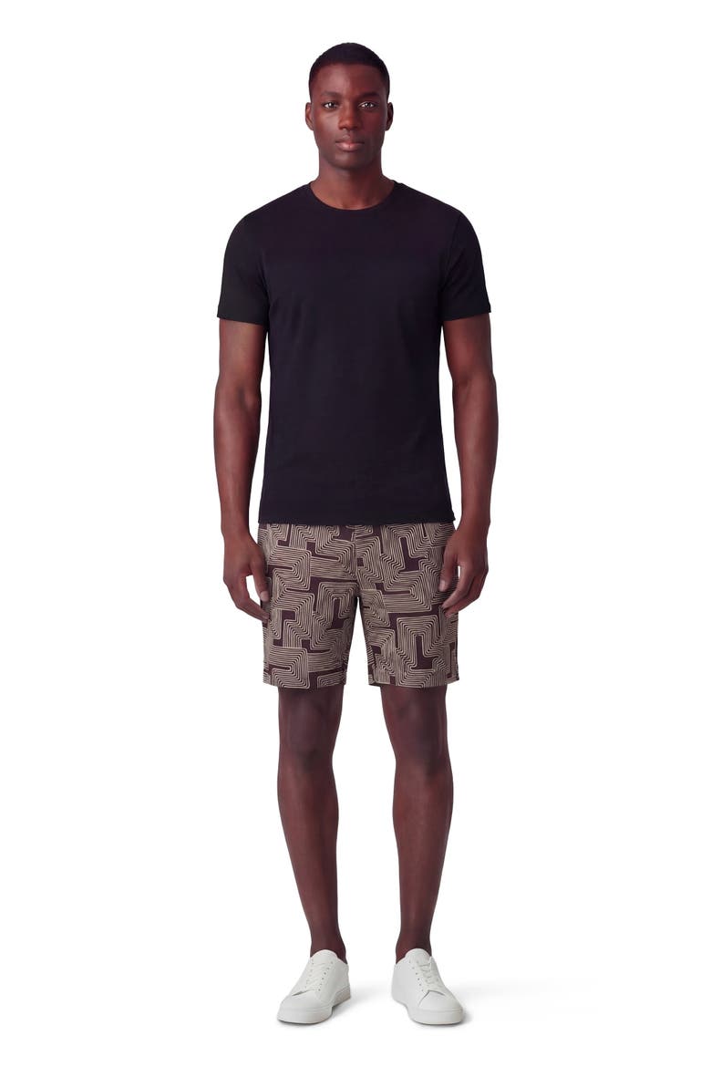 Inter Twine Mens Flat Front Short, Main, color, INTER TWINE BLACK