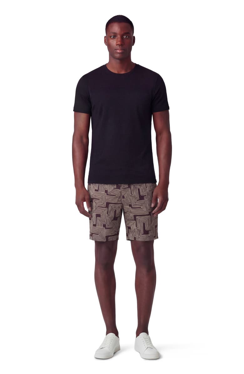 Lords of Harlech Inter Twine Mens Flat Front Short, Main, color, Inter Twine Black