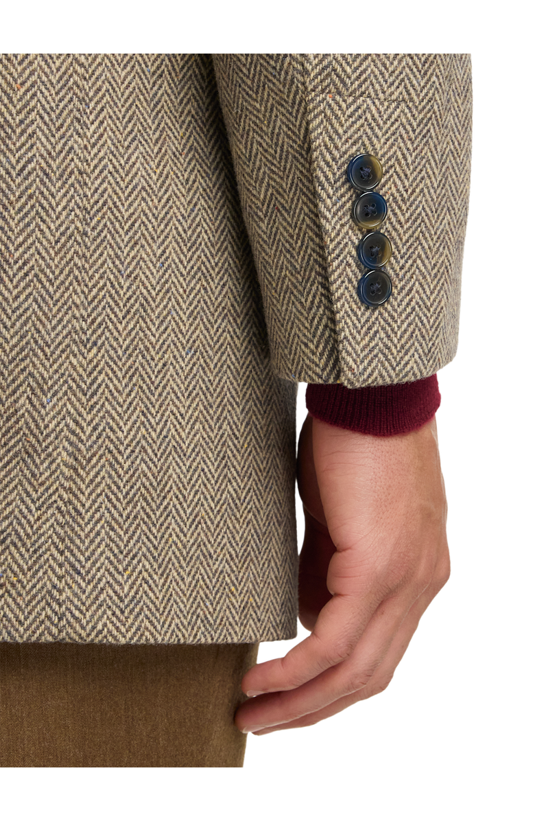 Paul Fredrick Herringbone Topcoat, Alternate, color, Tan