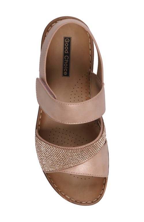 Gc Shoes Luxe Comfort Wedge Sandal In Blush