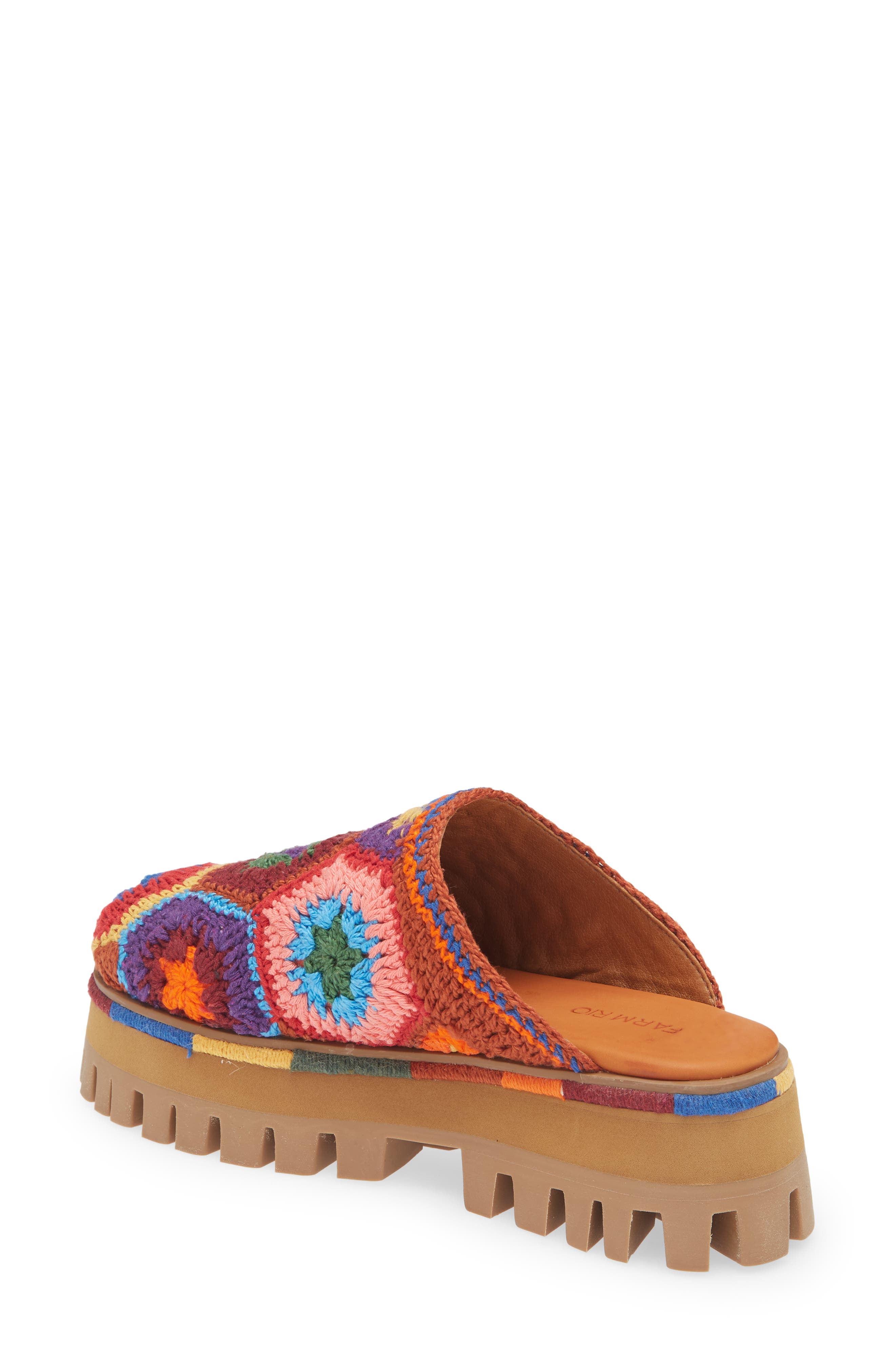 FARM Rio Colorful Crochet Platform Mule, Alternate, color, 