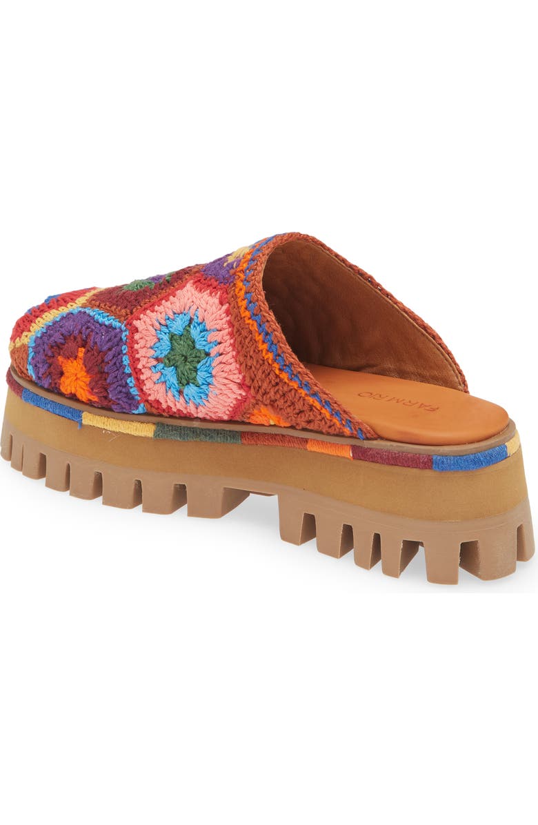 FARM Rio Colorful Crochet Platform Mule, Alternate, color,