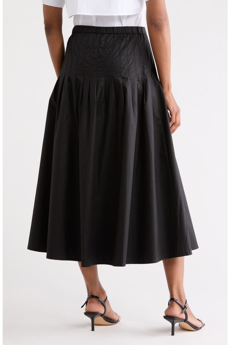 Poplin Skirt, Alternate, color, BLACK