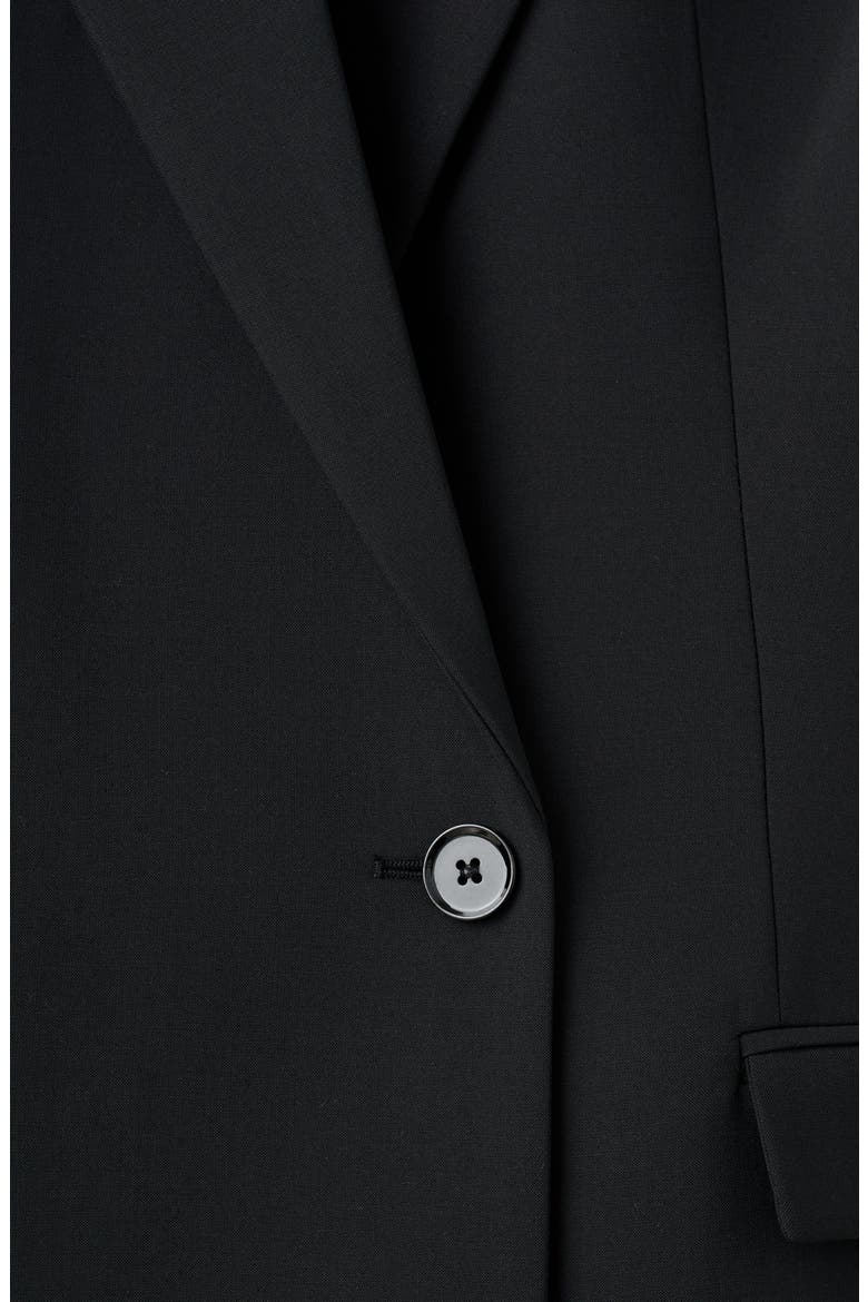 x Kaia Gerber Wool Blend Blazer Dress, Alternate, color, BLACK