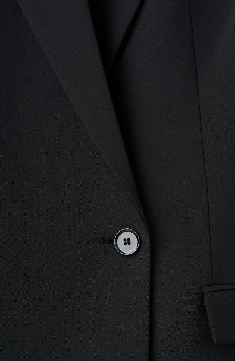 MANGO x Kaia Gerber Wool Blend Blazer Dress, Alternate, color, Black