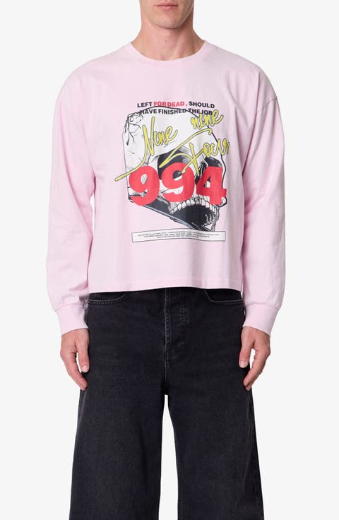 Left for Dead Long Sleeve Cotton Graphic T-Shirt