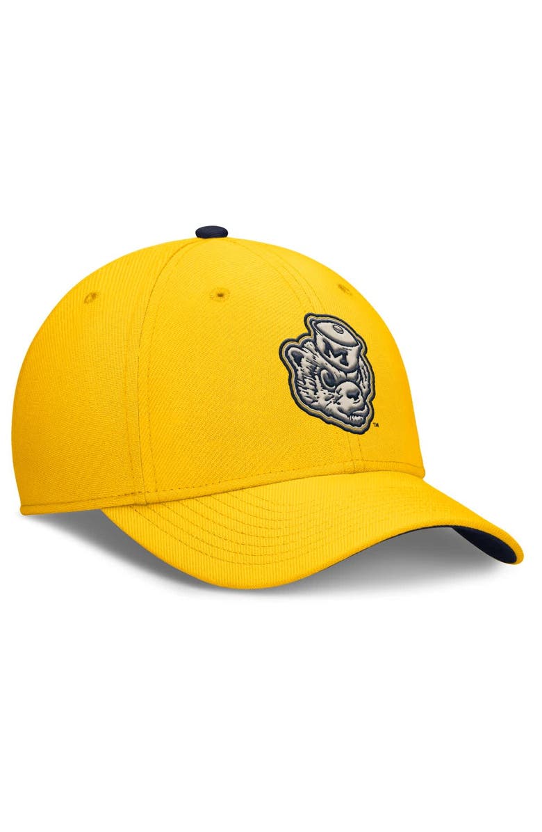 Nike Men's Nike Maize Michigan Wolverines Legacy Rise Performance Flex Hat, Alternate, color,