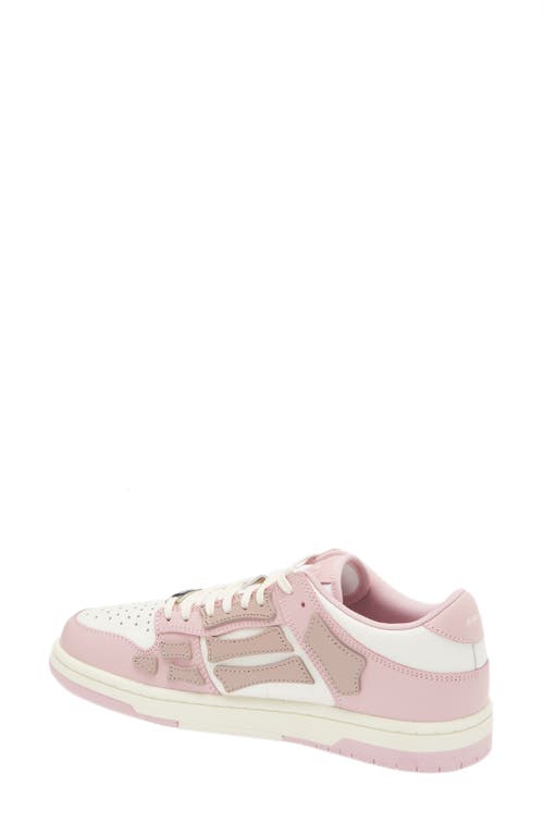 Amiri Skel Leather Low-top Sneakers In Pink