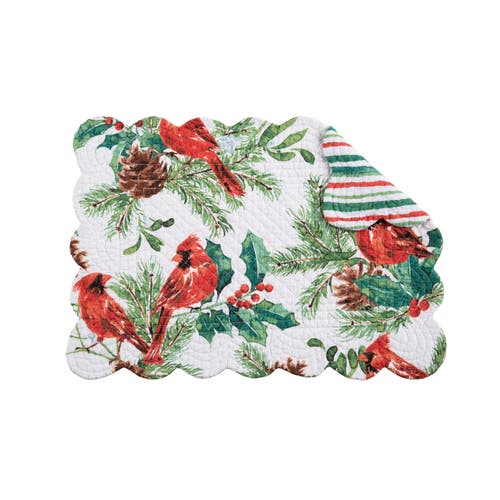 C & F Home C&f Home Delwyn Cardinal Placemats Set Of 6, 13" X 19" In Red