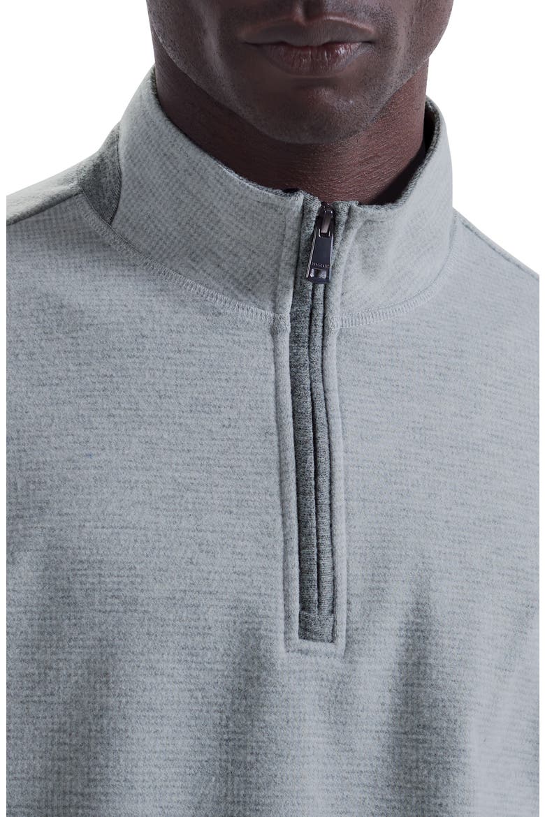 Houndstooth Patern Quarter Zip Top, Alternate, color, CEMENT