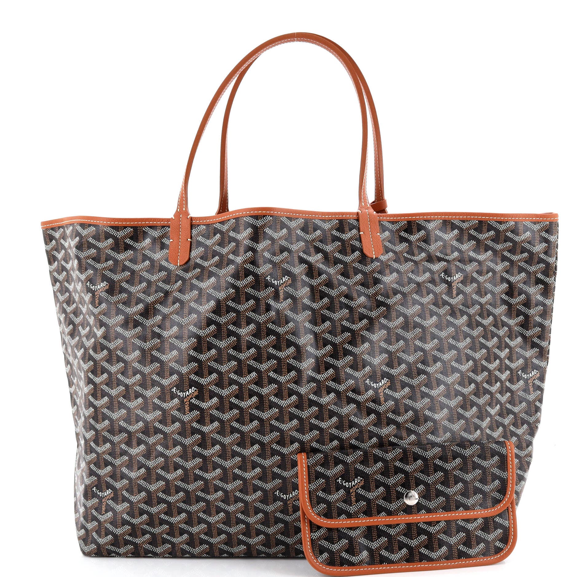 Pre-Owned Goyard Saint Louis Tote Coated Canvas GM, Alternate, color, Brown