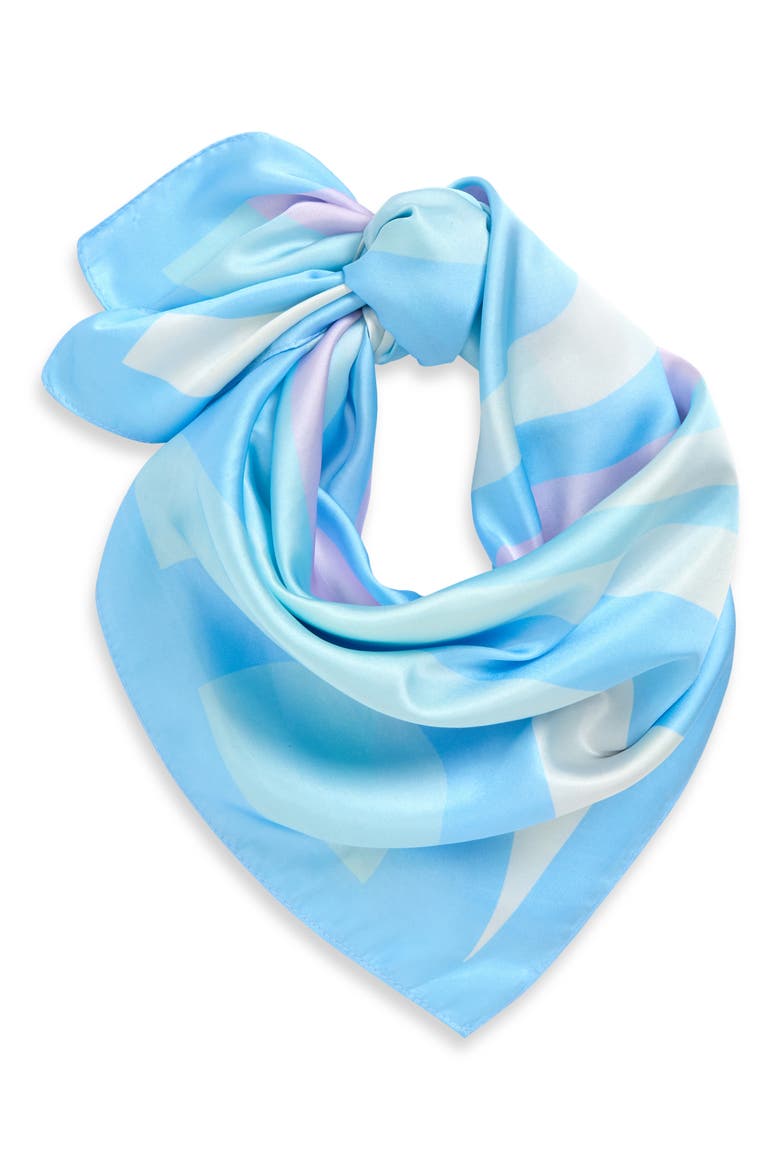 Ocean Breeze Square Scarf, Main, color, BLUE