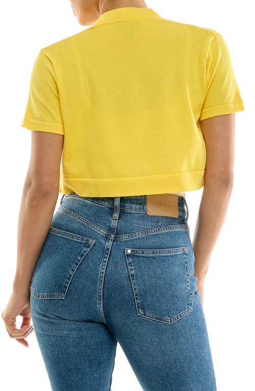 Nina Leonard Knit Bolero In Lemon