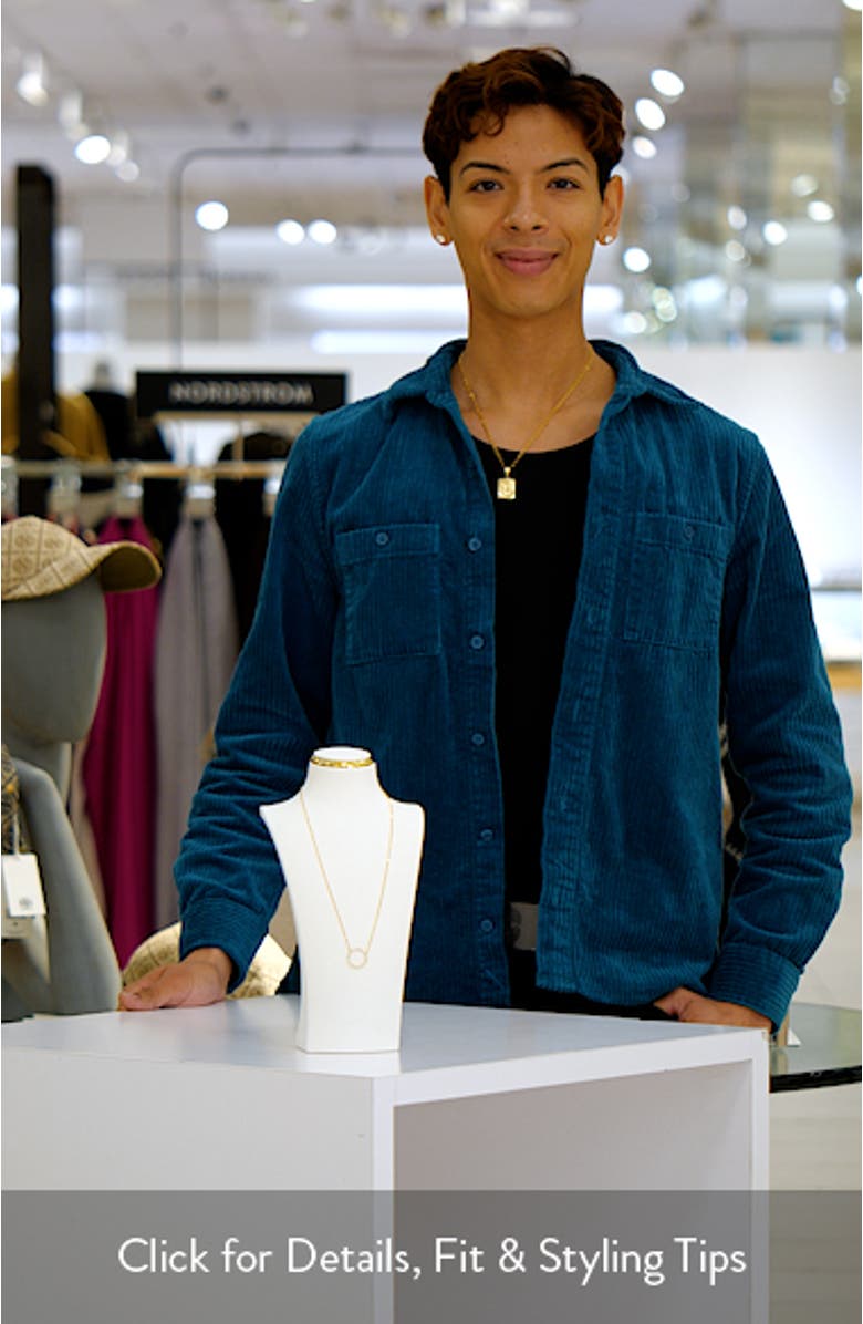 Pavé Open Circle Pendant Necklace, sales video thumbnail