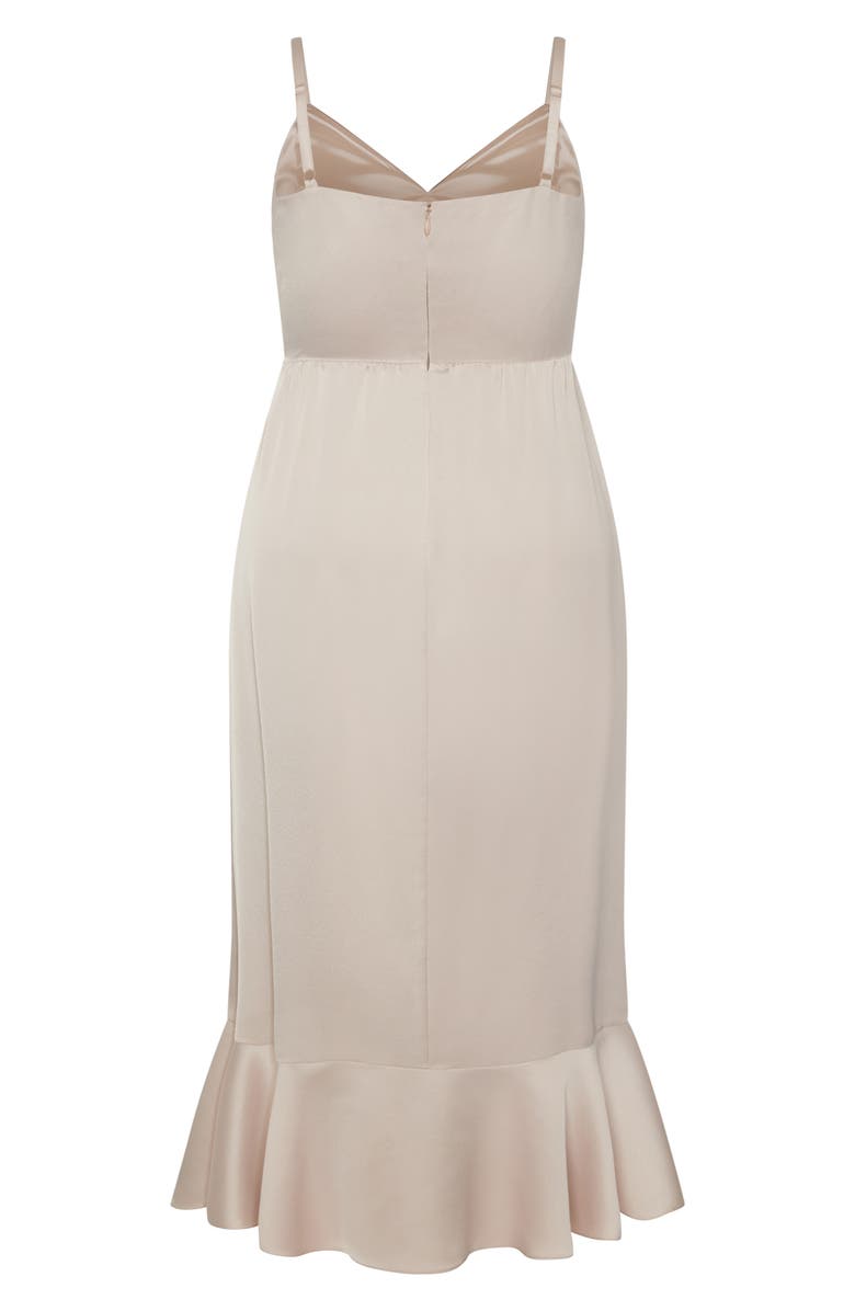 City Chic Belle Sleeveless Ruffle Maxi Dress, Alternate, color, Gardenia