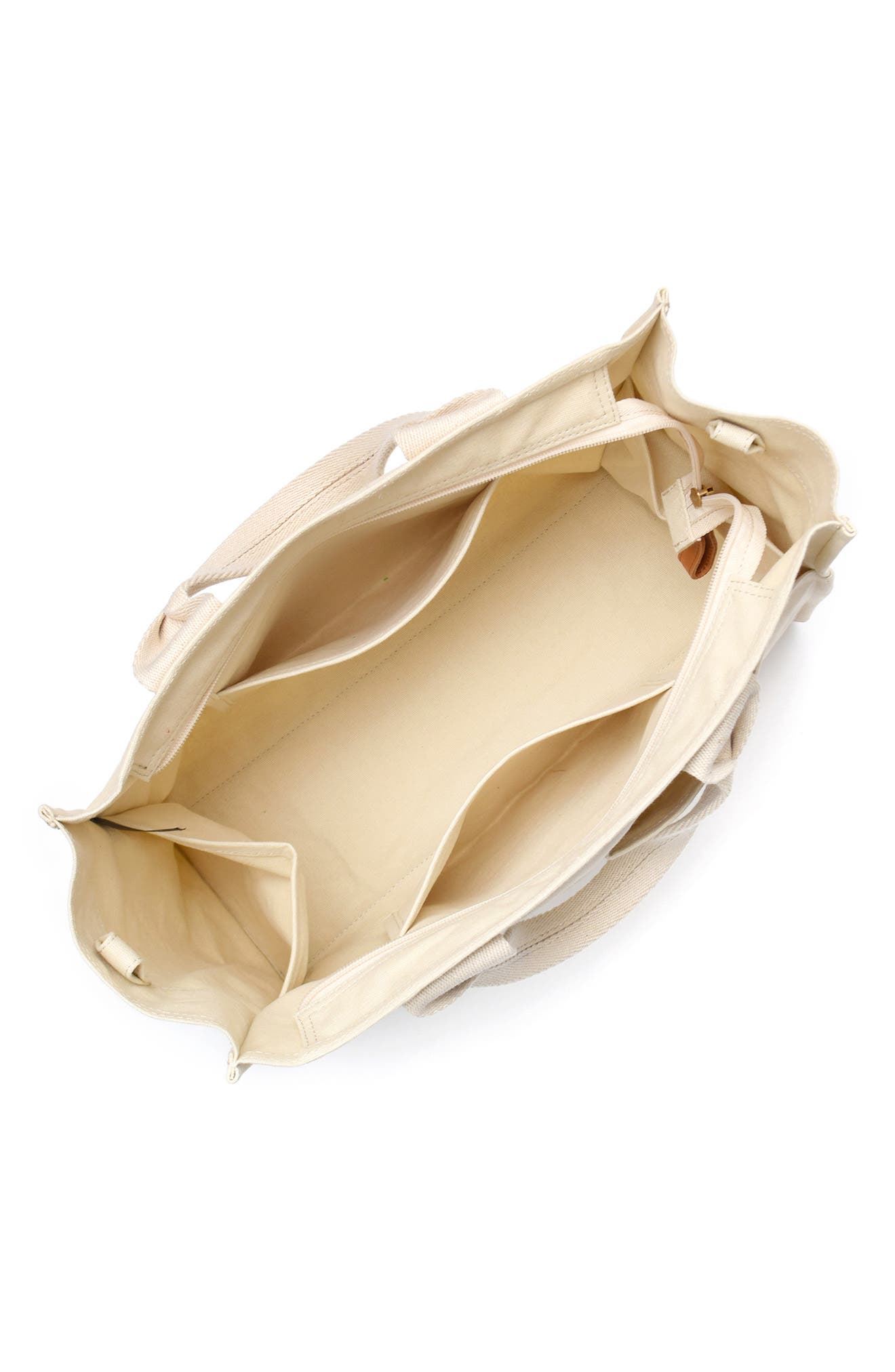 New Amsterdam Leatherworks Zinia Canvas Satchel, Alternate, color, Natural