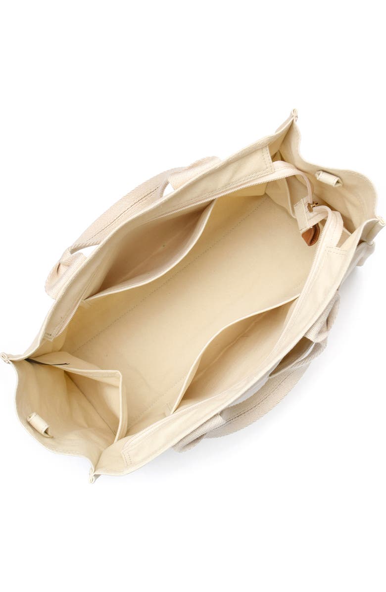 New Amsterdam Leatherworks Zinia Canvas Satchel, Alternate, color, Natural