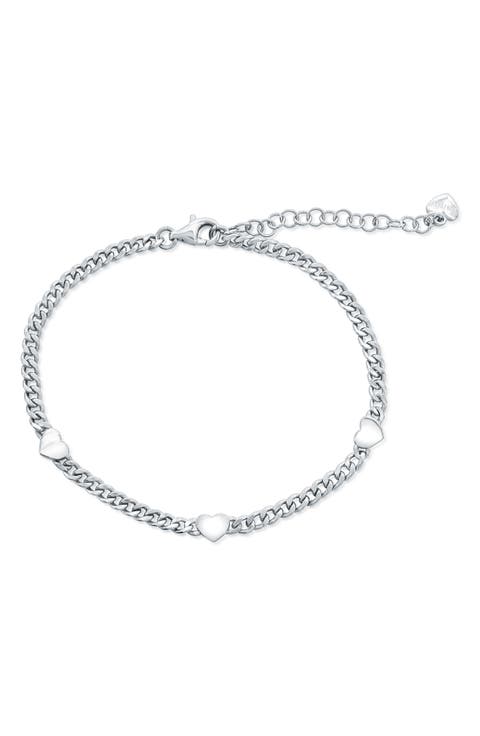 Heart Cuban Chain Bracelet
