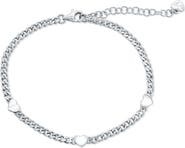 SIMONA Heart Cuban Chain Bracelet
