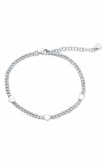 SIMONA Heart Cuban Chain Bracelet