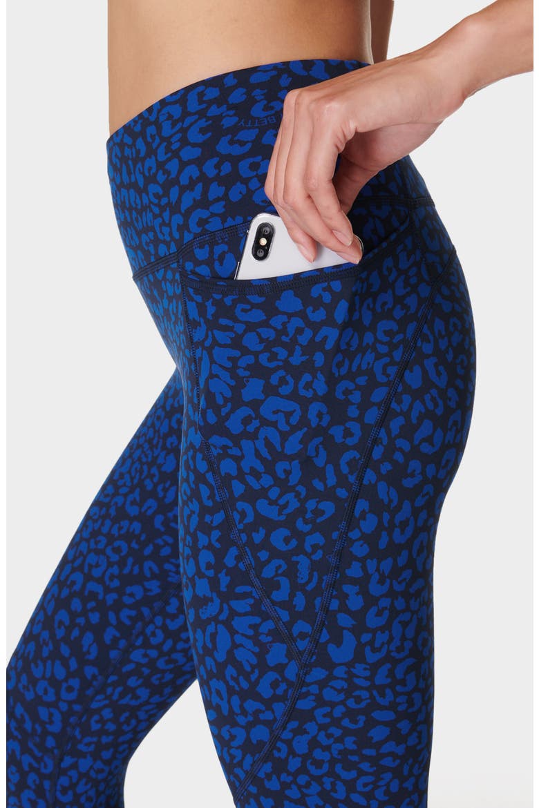 Power 7/8 Workout Leggings, Alternate, color, BLUE PAINTED ANIMAL PRINT