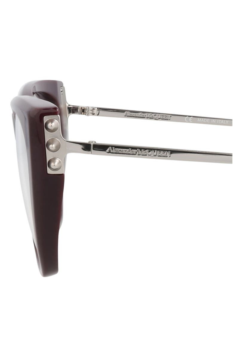 McQueen 55mm Cat Eye Optical Glasses, Alternate, color, Violet Silver