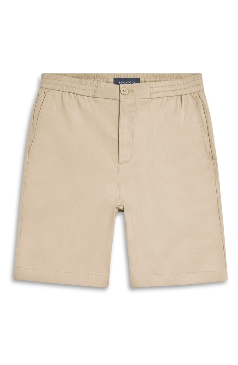 Bugatchi Linen Blend Drawstring Chino Shorts, Alternate, color, 