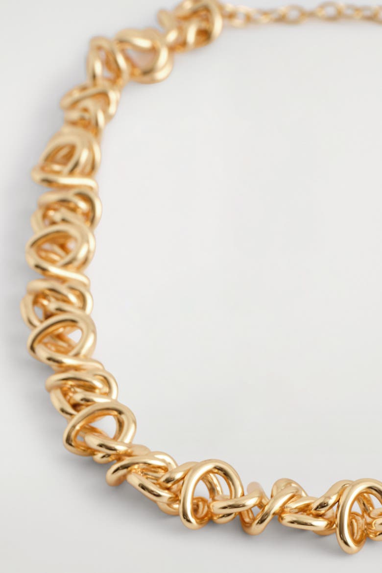 Knotted Chain Necklace, Alternate, color, GOLD