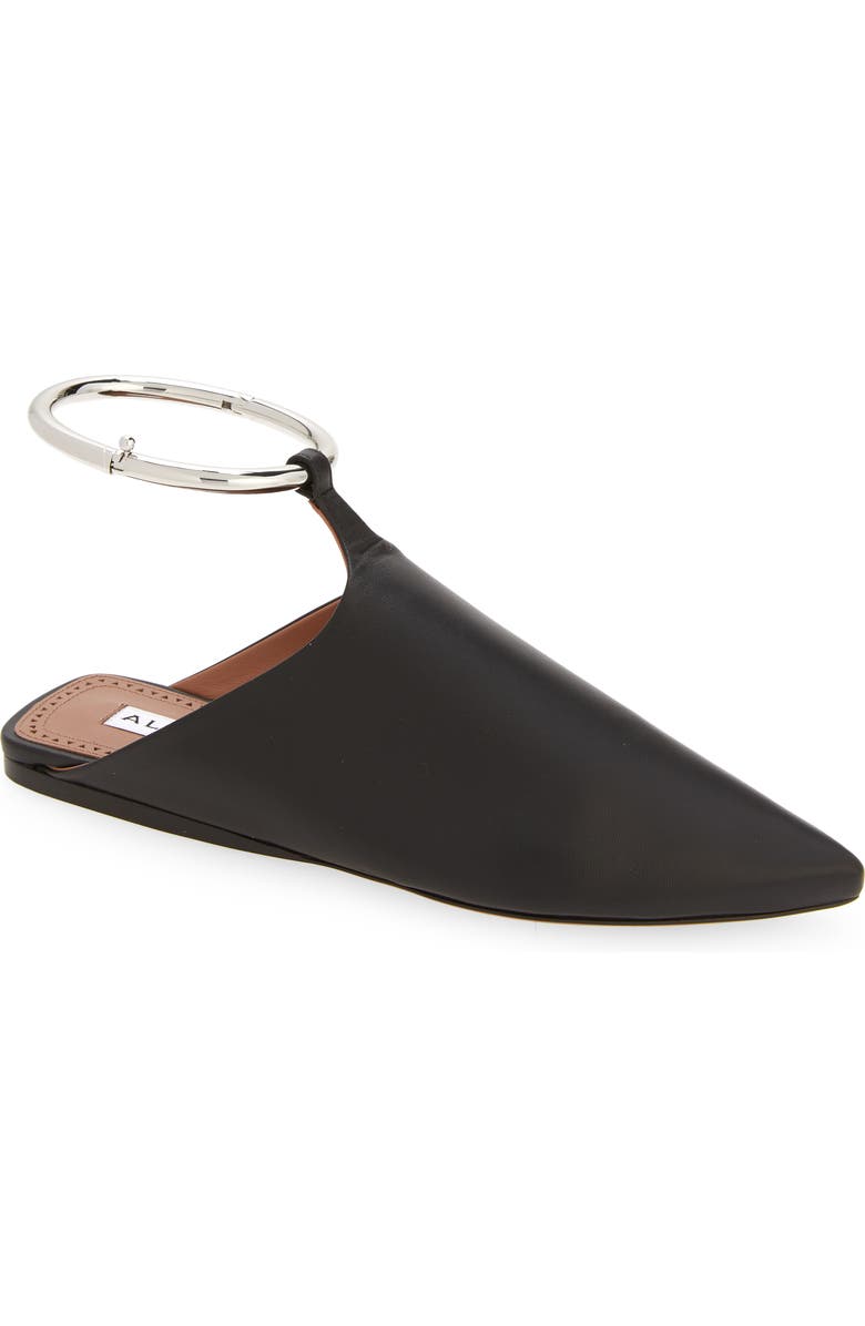 Alaïa Ankle Strap Flat, Main, color,