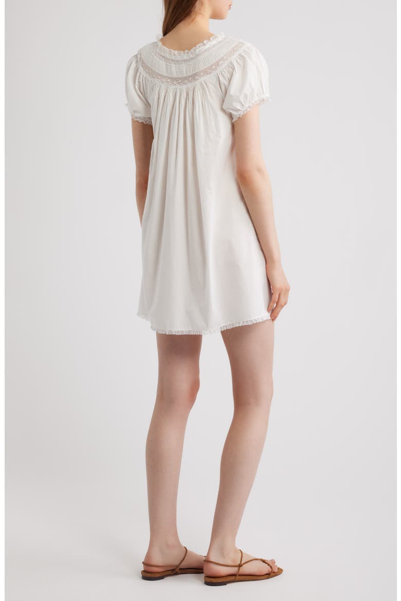 Daphne Lace Detail Organic Cotton Minidress, Alternate, color, SALT