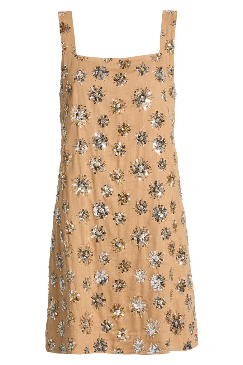 Tamala Sequin Shift Dress, Alternate, color, ICED LATTE SPARKLER