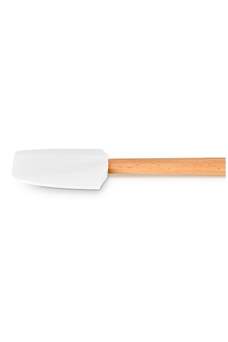 Signature Medium Silicone & Wood Spatula, Alternate, color, WHITE