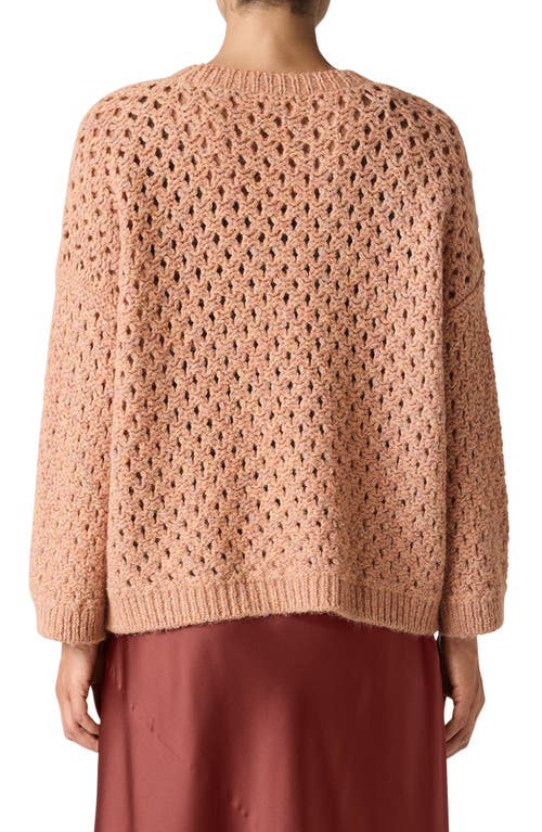 Eileen Fisher Open Stitch Alpaca Crewneck Sweater In Opal