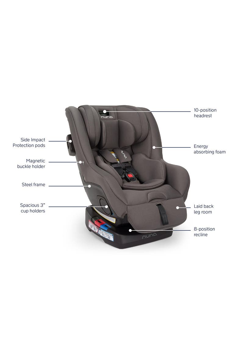 Rava Next Flame Retardant–Free Convertible Car Seat, Alternate, color, GRANITE
