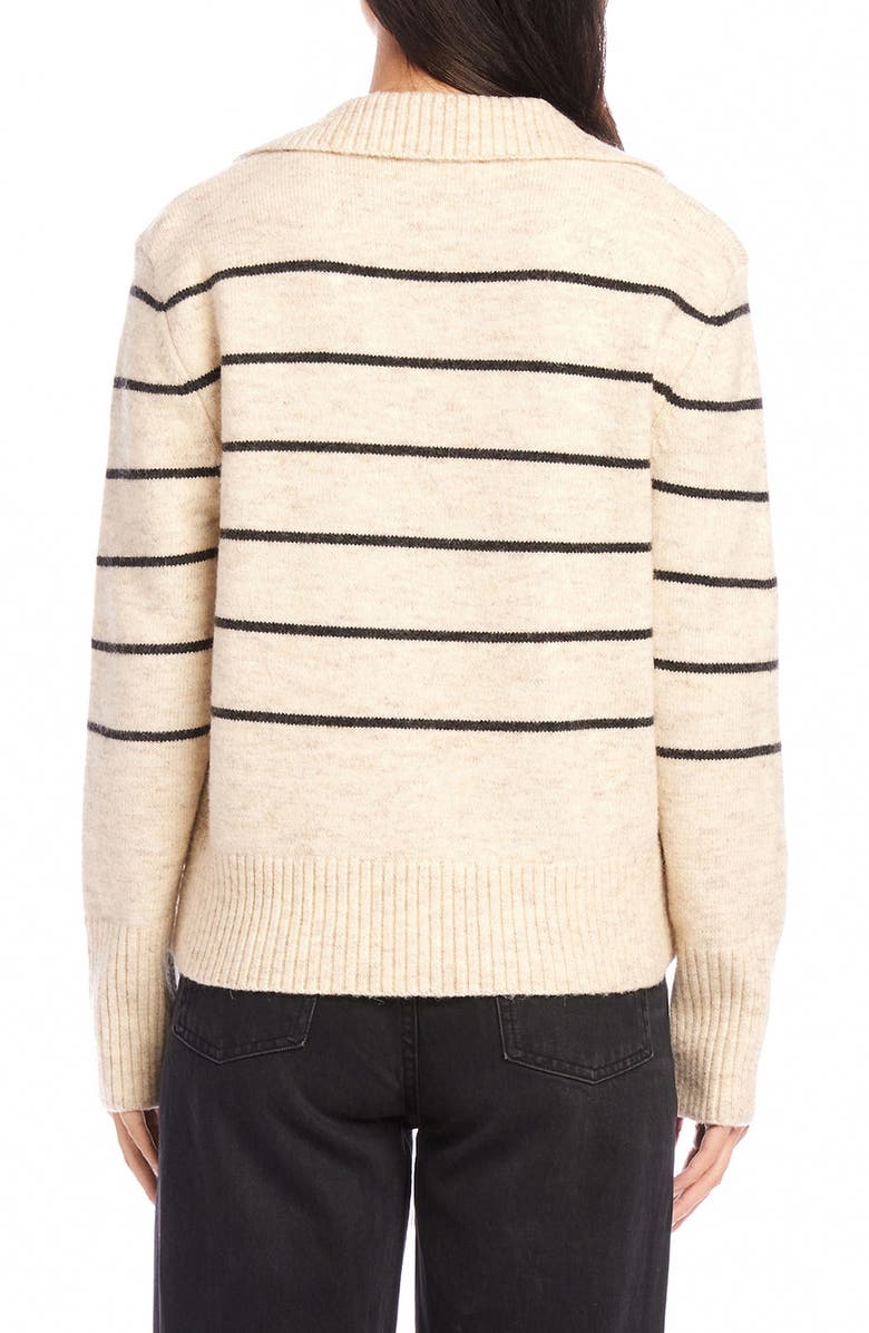 FIFTEEN TWENTY Lisa Stripe Collared Sweater, Alternate, color,