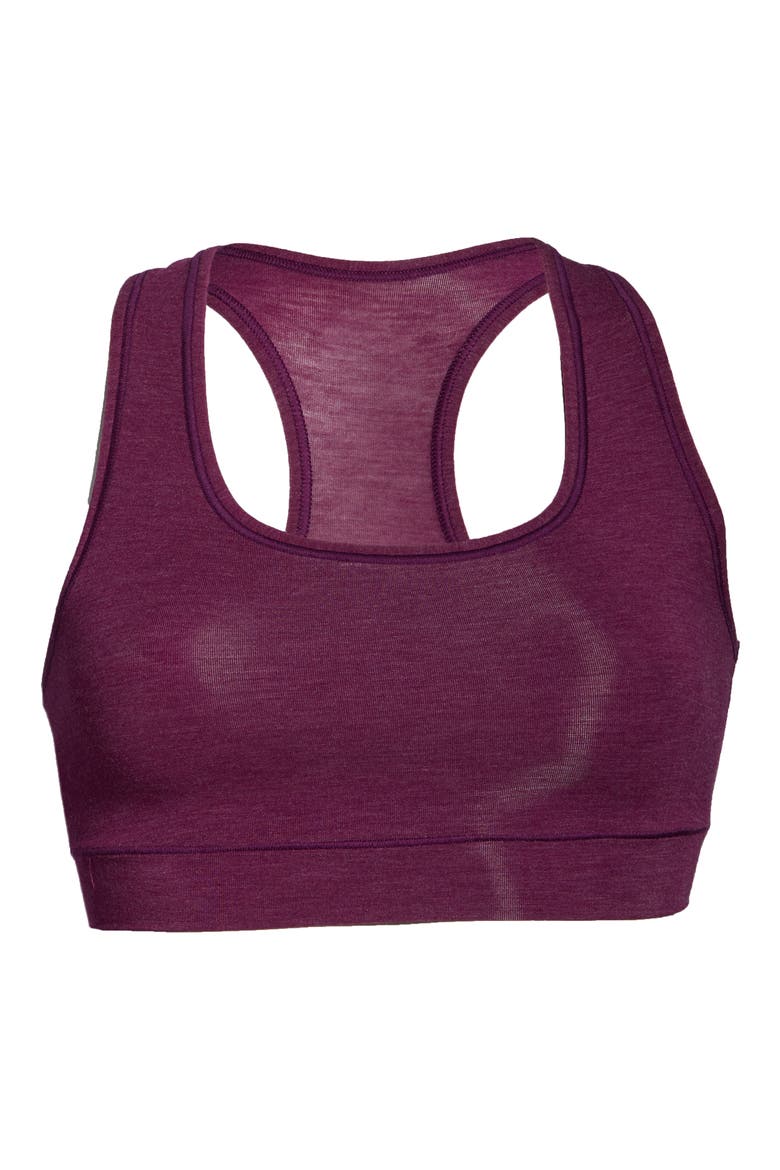 b. tempt'd by Wacoal Future Foundation Racerback Bralette, Alternate, color, PLUM CASPIA