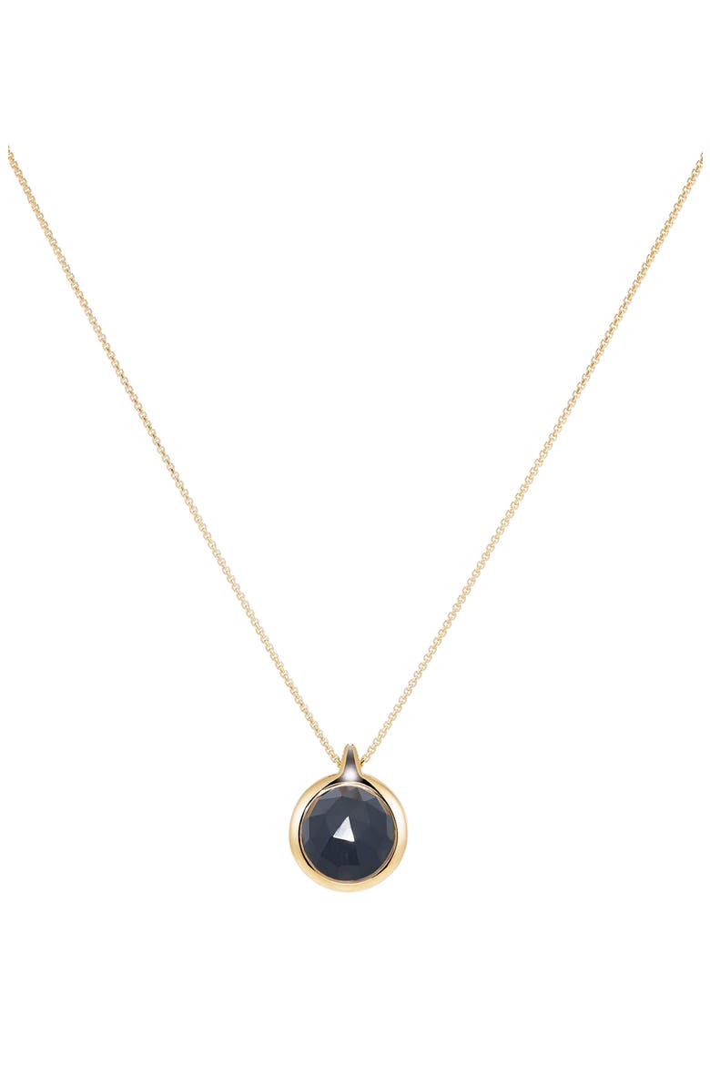 Ipanema Gemstone Pendant Necklace, Alternate, color, HEMATITE/ ONYX/ GOLD