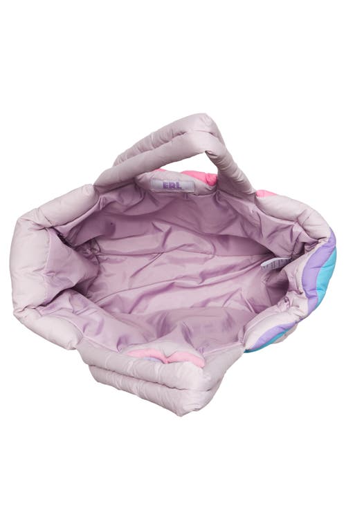 Erl Heart Quilted Down Puffer Tote In Multi