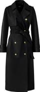 Mackage Gael-V Double Breasted Lambskin Leather Trench Coat