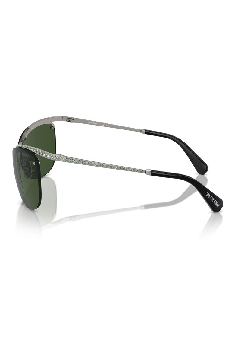 63mm Irregular Sunglasses, Alternate, color, GUNMETAL
